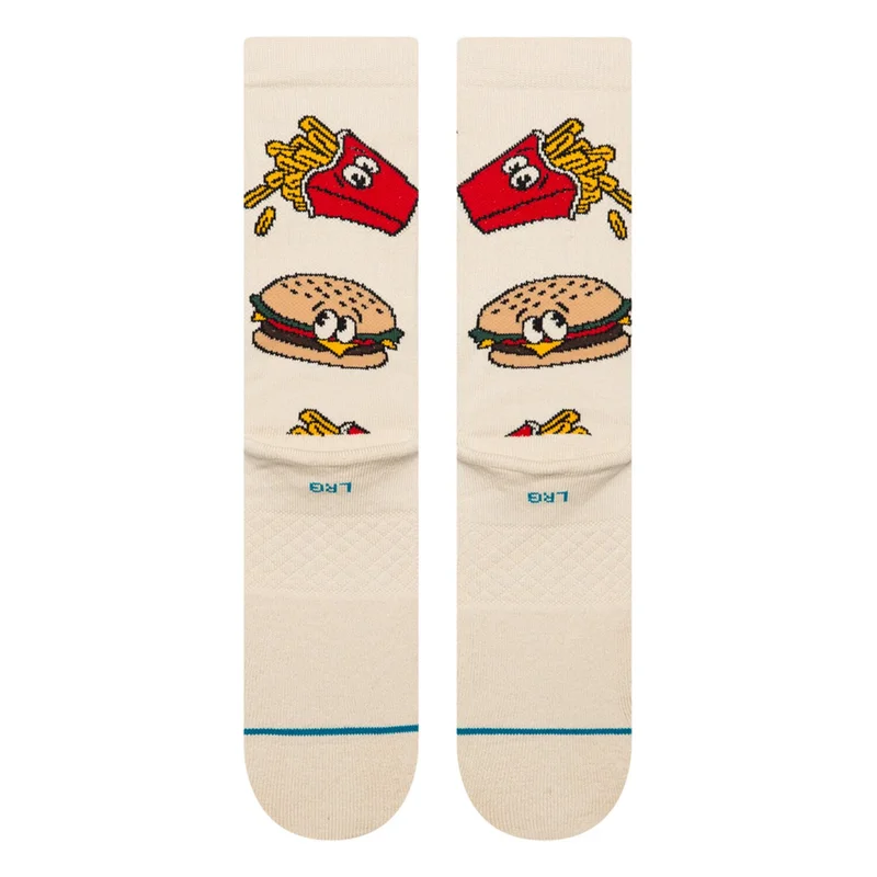 Stance Combo Meal Crew socks tan