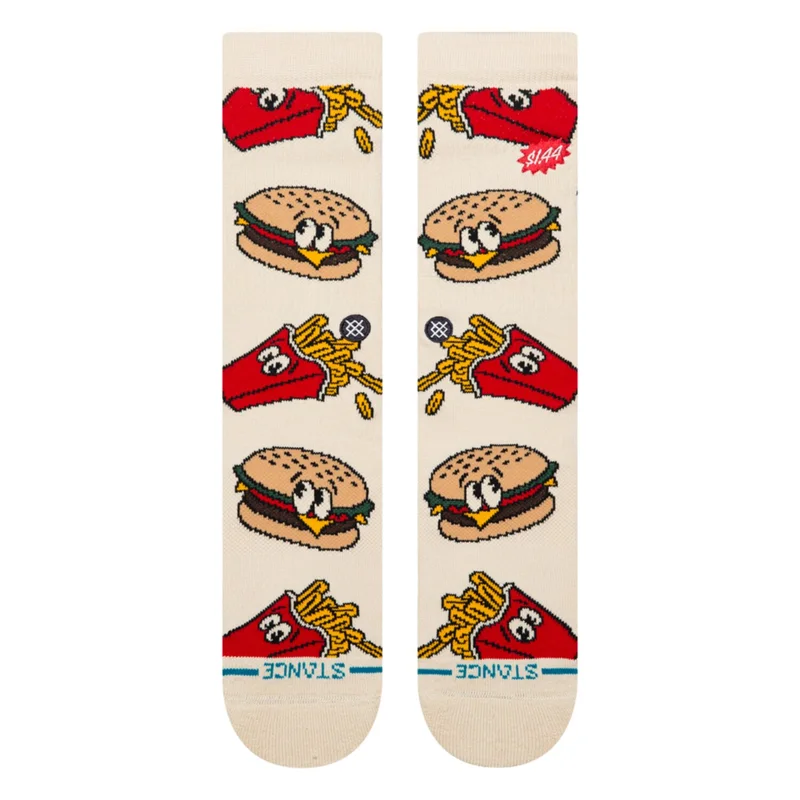 Stance Combo Meal Crew socks tan