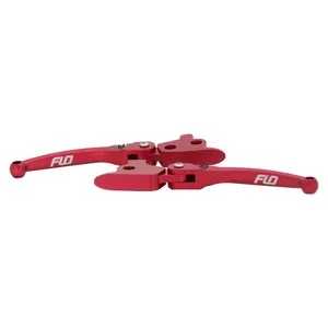 Flo Motorsports Flo Motorsports, MX style brake & clutch lever set. Red