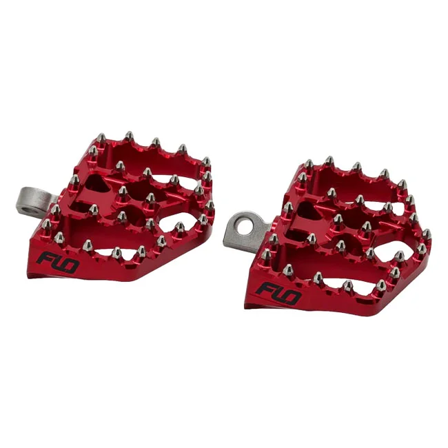 Flo Motorsports V4 BMX Mini floorboards. Red