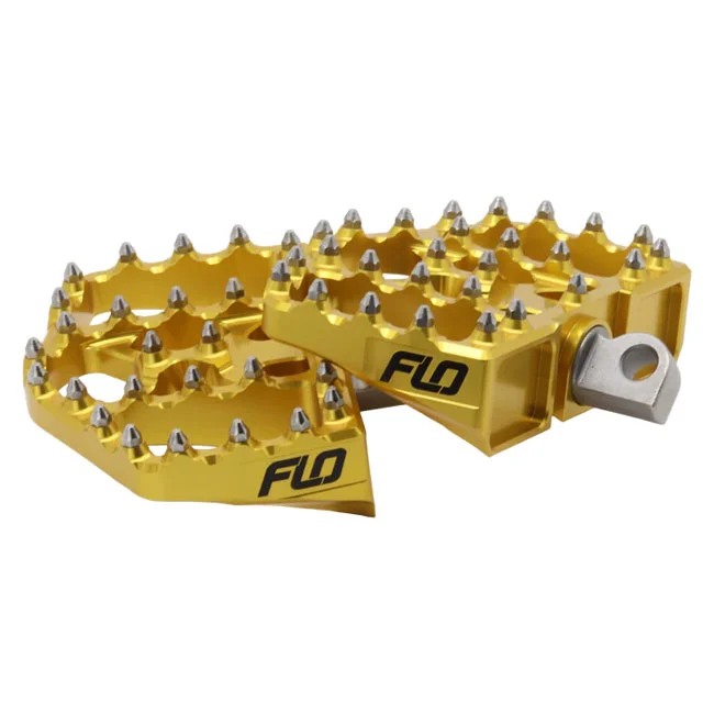 Flo Motorsports V4 BMX Mini floorboards. Gold
