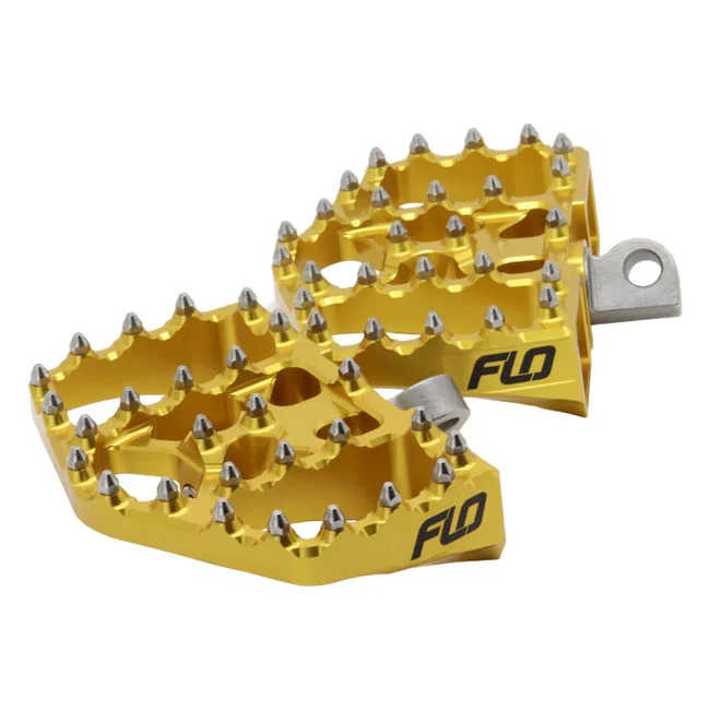 Flo Motorsports V4 BMX Mini floorboards. Gold