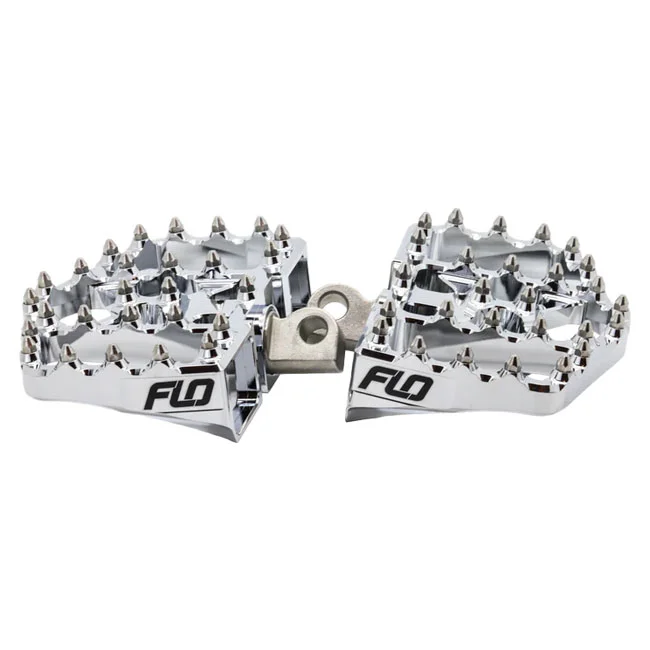 Flo Motorsports V4 BMX Mini floorboards. Chrome