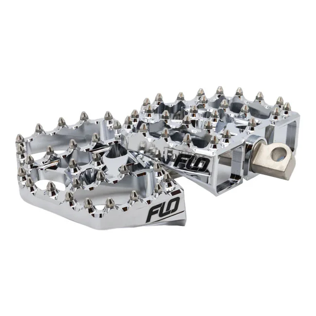 Flo Motorsports V4 BMX Mini floorboards. Chrome
