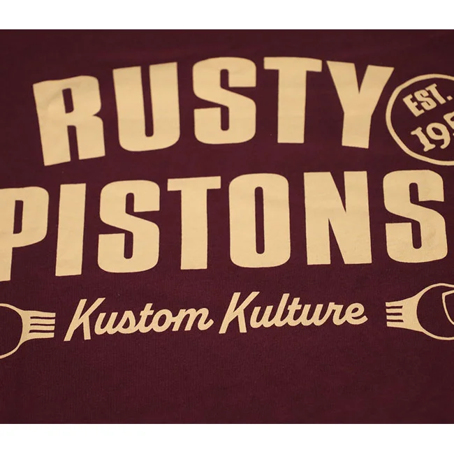 Rusty Pistons Low Rod t-shirt burgundy