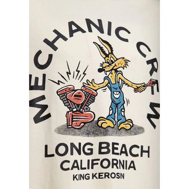 King Kerosin Kerosin Mechanic Crew t-shirt off white