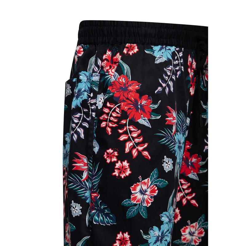 King Kerosin Hibiscus short black