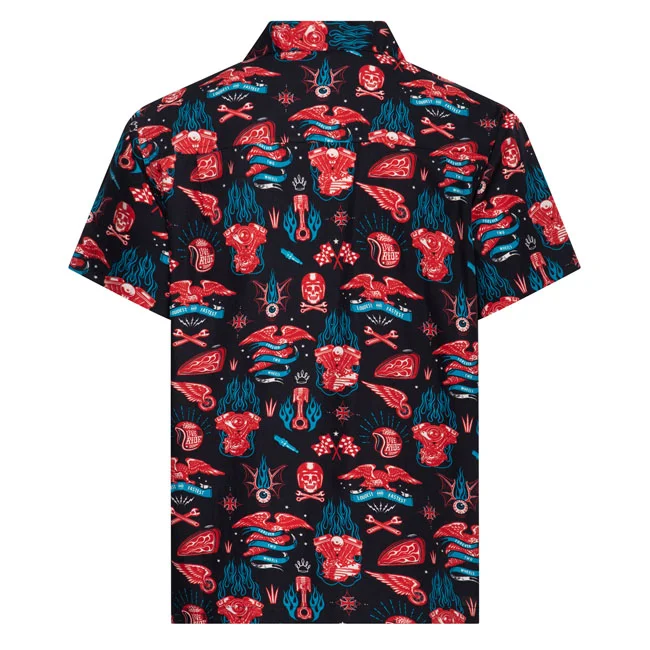 King Kerosin Kerosin Kustom Kulture Hawaii shirt black