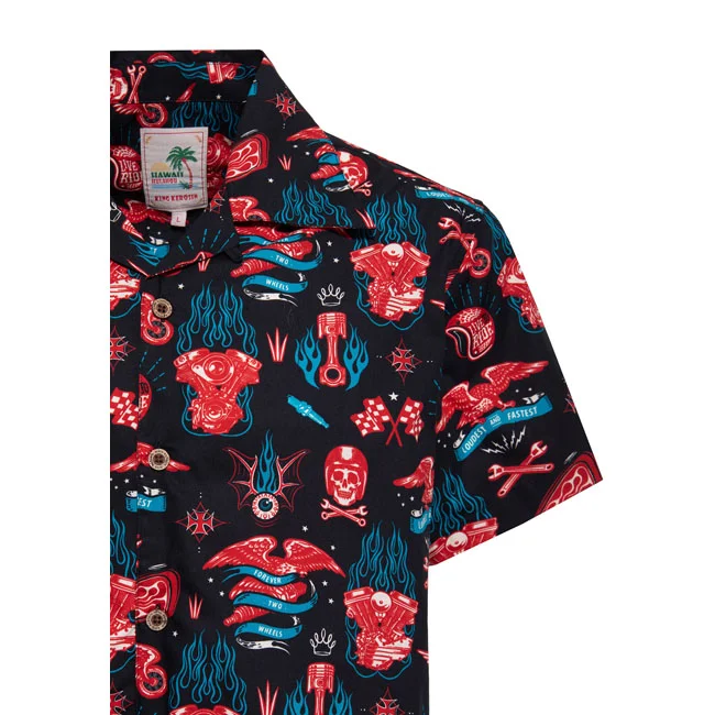 King Kerosin Kerosin Kustom Kulture Hawaii shirt black