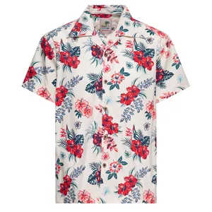 King Kerosin King Kerosin Hibiscus Hawaii shirt off white