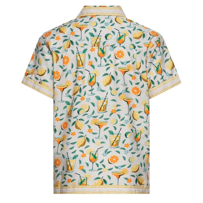 King Kerosin Kerosin Hawaii Citrus Cocktail shirt creme