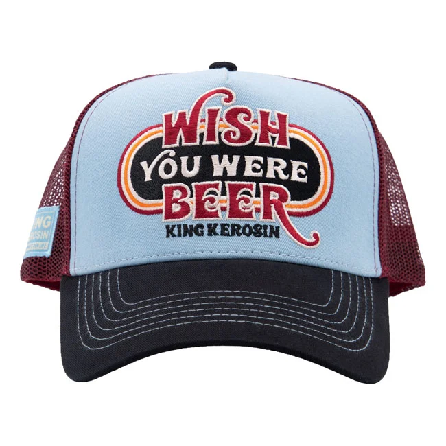 King Kerosin Kerosin Wish You Were Beer trucker cap skyblue/black