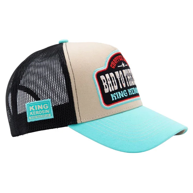 King Kerosin Kerosin Bad To The Bone trucker cap turquoise/ecru