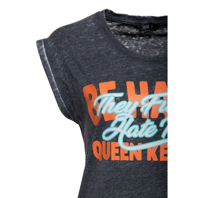 King Kerosin Queen Kerosin Be Happy t-shirt anthracite