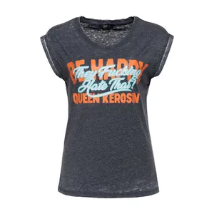 King Kerosin Queen Kerosin Be Happy t-shirt anthracite