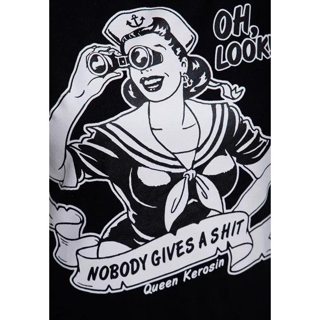 King Kerosin Queen Kerosin Nobody Gives A Shit t-shirt black