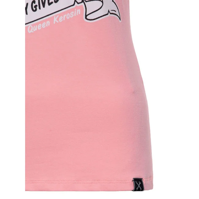 King Kerosin Queen Kerosin Nobody Gives A Shit t-shirt rose