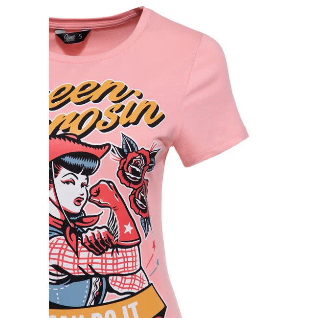 King Kerosin Queen Kerosin We Can Do It t-shirt rose