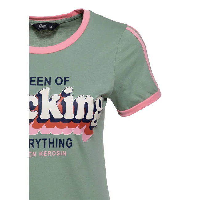 King Kerosin Queen Kerosin Queen Of Fucking Everything t-shirt green/pink