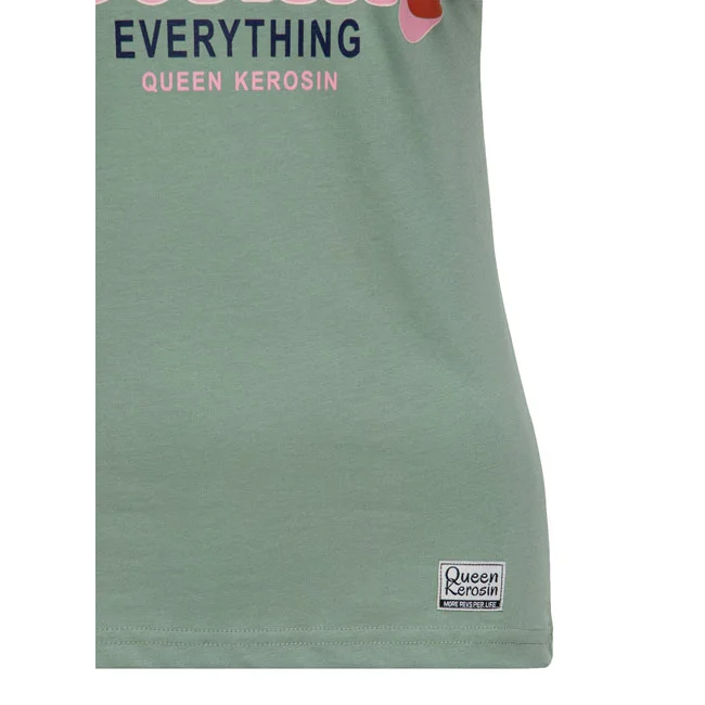 King Kerosin Queen Kerosin Queen Of Fucking Everything t-shirt green/pink