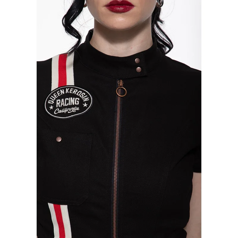 King Kerosin Queen Kerosin Dragstrip overall black
