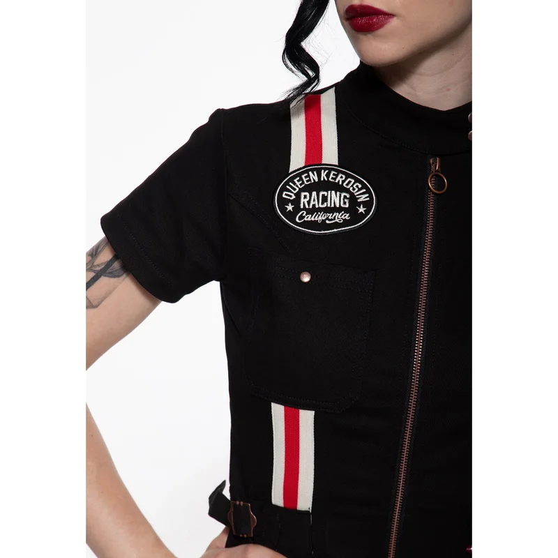 King Kerosin Queen Kerosin Dragstrip overall black