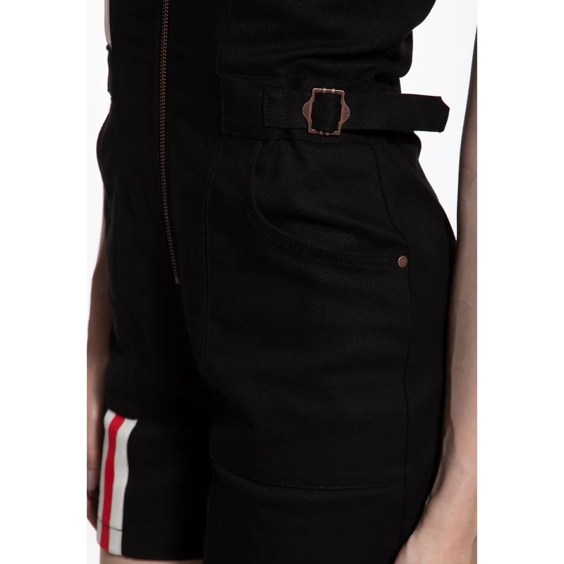 King Kerosin Queen Kerosin Dragstrip overall black