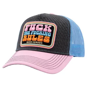 King Kerosin Queen Kerosin Fuck Rules trucker cap rose