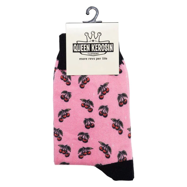 King Kerosin Queen Kerosin Cherries socks rose