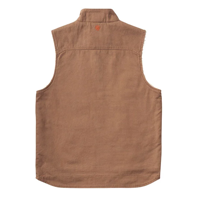 West Coast Choppers WCC Sherpa Lined Canvas Workvest brown