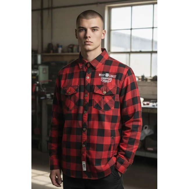West Coast Choppers Motorcycle Co. Riding shirt red/black