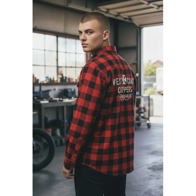West Coast Choppers Motorcycle Co. Riding shirt red/black