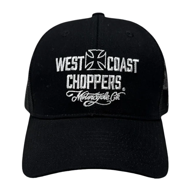 West Coast Choppers WCC Motorcycle Co. trucker cap black
