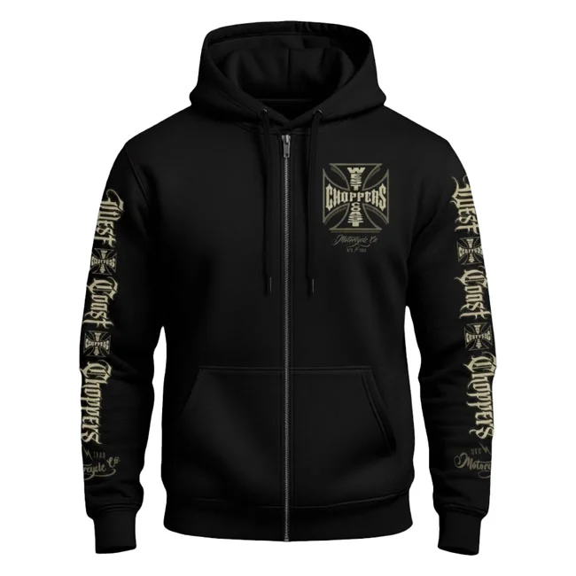West Coast Choppers WCC Gangscript Zip hoodie black
