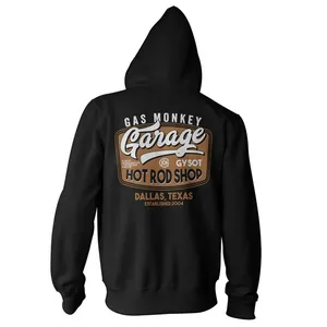 Gas Monkeys Garage GMG Rusty Hot Rod Zipped hoodie black