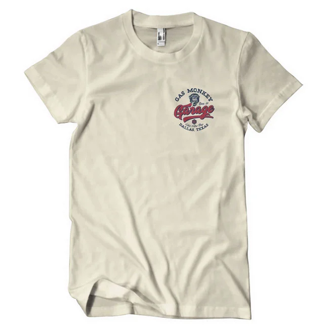 Gas Monkeys Garage GMG Hot Rod Shop Logo t-shirt khaki