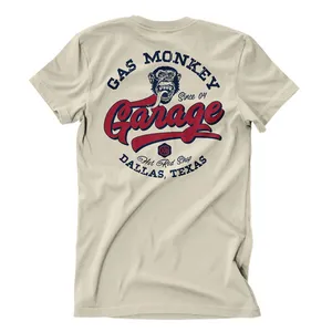 Gas Monkeys Garage GMG Hot Rod Shop Logo t-shirt khaki