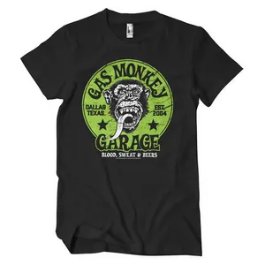 Gas Monkeys Garage GMG Green Logo t-shirt black