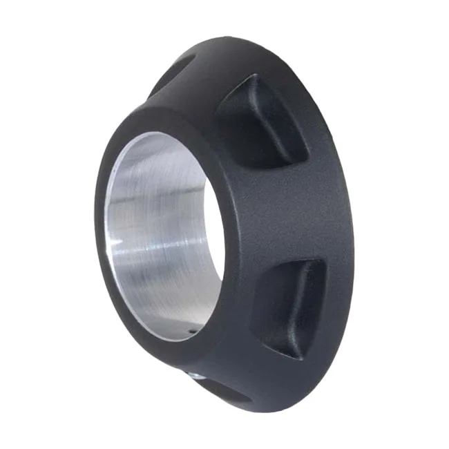 Rick's Motorcycles Front wheel spacer/cover, right. Black