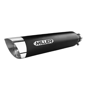 Miller Exhaust Miller, Liberty Slip-On black, End cap SlashCut polished