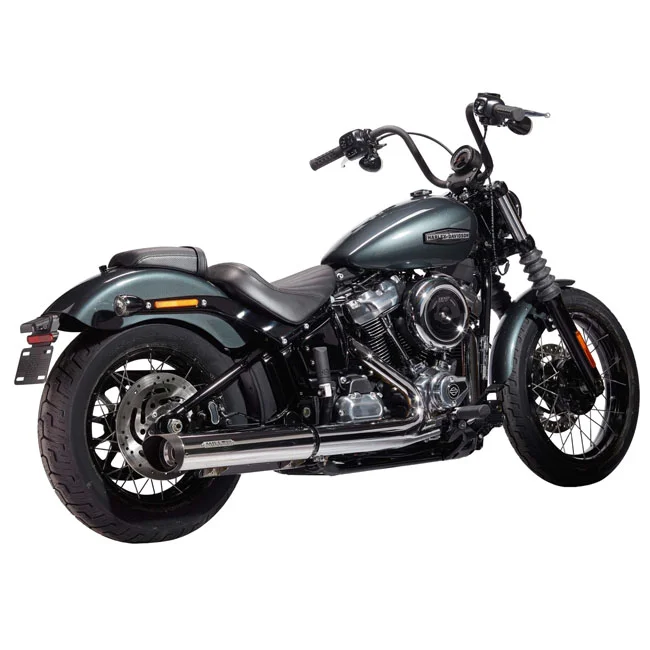 Miller Exhaust Liberty Slip-On polished, End cap SlashCut black
