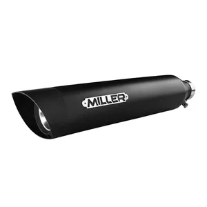 Miller Exhaust Miller, Liberty Slip-On black, End cap SlashCut black