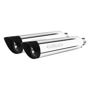 Miller Exhaust Miller, Destiny Slip-Ons polished, End cap SlashCut black