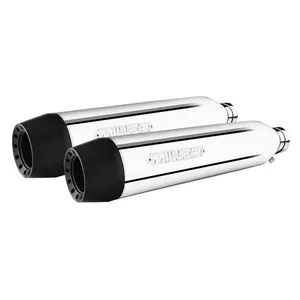 Miller Exhaust Miller, Destiny Slip-Ons polished, End cap Tapered black