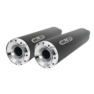 Miller Exhaust Miller, Destiny Slip-Ons black, End cap Standard polished