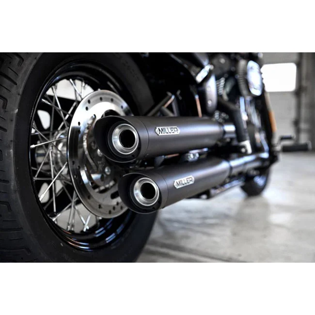 Miller Exhaust Destiny Slip-Ons black, End cap SlashCut black