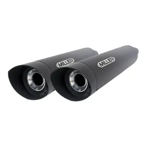 Miller Exhaust Miller, Destiny Slip-Ons black, End cap SlashCut black