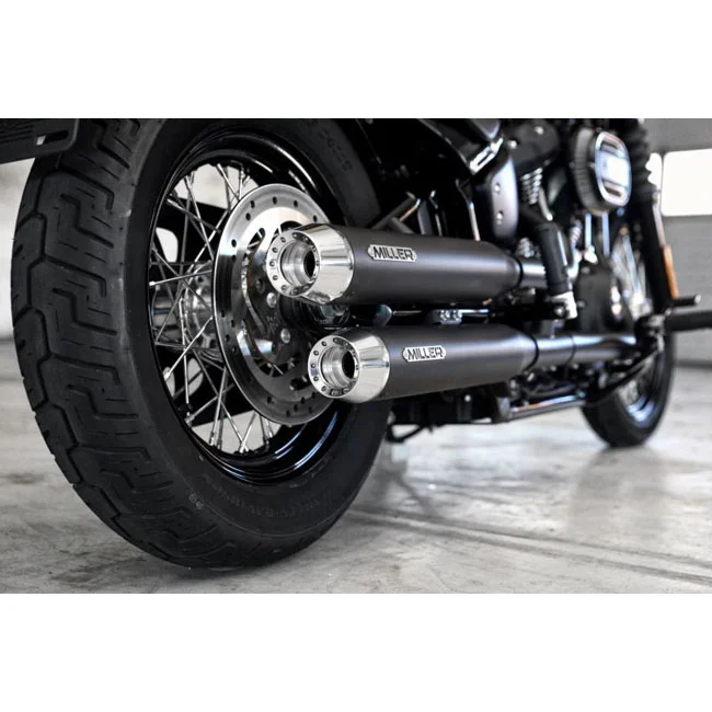 Miller Exhaust Destiny Slip-Ons black, End cap Tapered polished