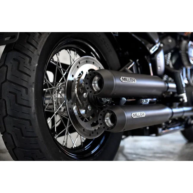 Miller Exhaust Destiny Slip-Ons black, End cap Tapered black