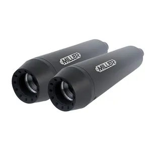 Miller Exhaust Miller, Destiny Slip-Ons black, End cap Tapered black